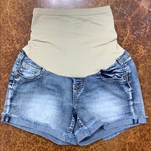 Maternity Full Panel Jean Shorts Sz Small